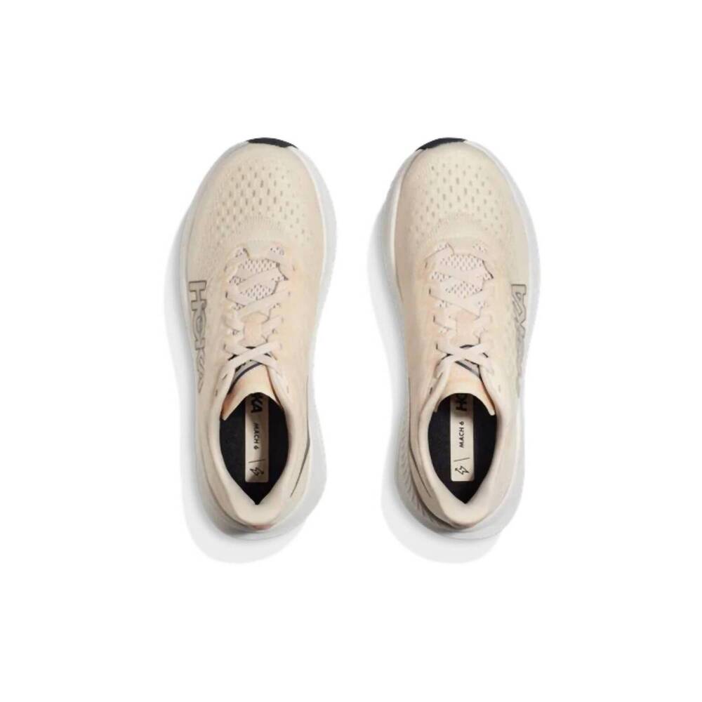 NEW HOKA women's mach 6 running shoes in eggnog/vanilla - Picture 6 of 7